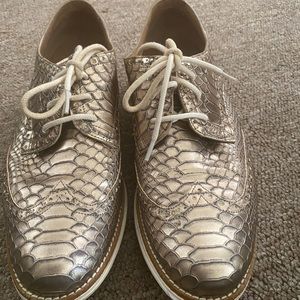 Cole Haan Metallic Oxfords